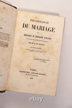 1838 H. de Balzac, Physiology of Marriage, Charpentier, in-18, fine period binding