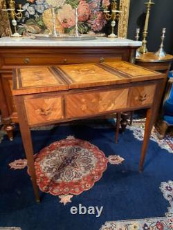 18th Century Dressing Table with Louis XVI Marquetry Decoration