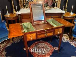 18th-century dressing table with Louis XVI marquetry decoration
