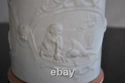 19th Century Ceramic Glazed Pot with Relief Decor