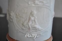 19th Century Ceramic Glazed Pot with Relief Decor