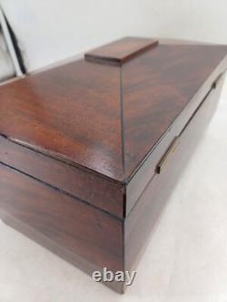 19th Century Charles X Mahogany Tea Box Set Dimensions 36x20x18cm