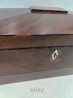 19th Century Charles X Mahogany Tea Box Set Dimensions 36x20x18cm
