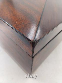 19th Century Charles X Mahogany Tea Box Set Dimensions 36x20x18cm