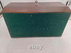 19th Century Charles X Mahogany Tea Box Set Dimensions 36x20x18cm