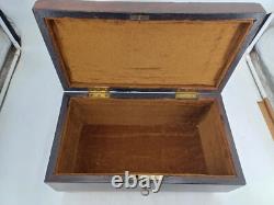 19th Century Charles X Mahogany Tea Box Set Dimensions 36x20x18cm