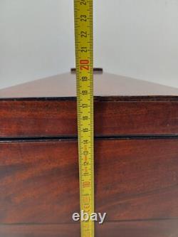 19th Century Charles X Mahogany Tea Box Set Dimensions 36x20x18cm
