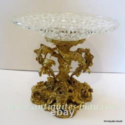 19th Century Gilded Bronze Cut Table Centerpiece 31cm High Napoleon III Era