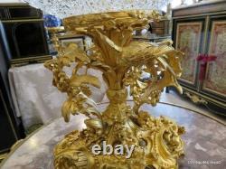19th Century Gilded Bronze Cut Table Centerpiece 31cm High Napoleon III Era