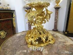 19th Century Gilded Bronze Cut Table Centerpiece 31cm High Napoleon III Era