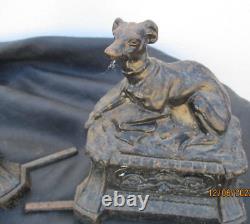 19th Century Greyhound Andirons Sculpture