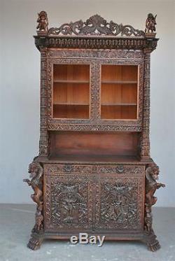 19th Century Indian Cabinet Very Richly Carved