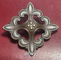 19th Century Royalist Brooch in Patinated Copper