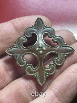 19th Century Royalist Brooch in Patinated Copper