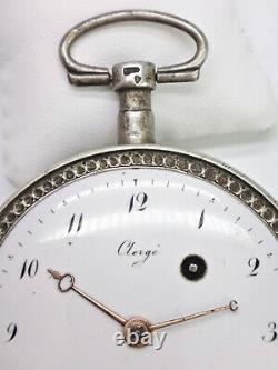 19th Century Solid Silver Rooster Gusset Watch