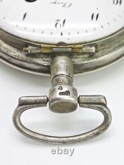 19th Century Solid Silver Rooster Gusset Watch