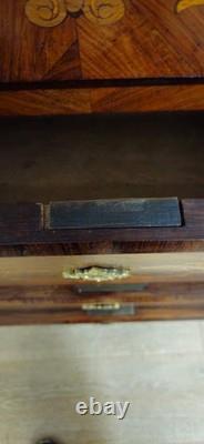 19th-century secretary desk / fine wood marquetry, Louis XV style
