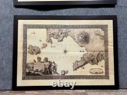 2 Superb and Large Maps of Naples and Surroundings from the 19th Century