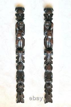 2 wood panelings 17th century / high period, putti, carved wood