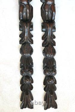 2 wood panelings 17th century / high period, putti, carved wood