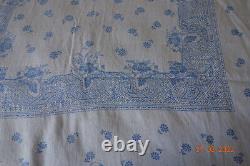 2m25 X 1m56 Damasked Tablecloth With Pattern Placed Monogram CD Epoch Napoleon III