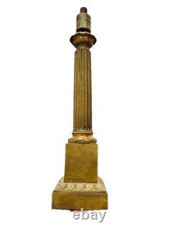 57 cm Carcel Lamp, Restoration Period, Chiseled and Gilded Bronze, 19th-Century Mechanism