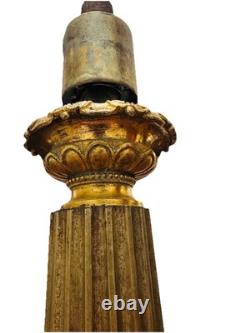 57 cm Carcel Lamp, Restoration Period, Chiseled and Gilded Bronze, 19th-Century Mechanism
