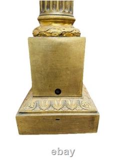 57 cm Carcel Lamp, Restoration Period, Chiseled and Gilded Bronze, 19th-Century Mechanism