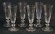 6 Crystal Cut Champagne Flutes From The 19th Century