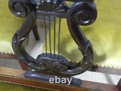 6 Lyre Chairs in Empire Style in Mahogany, Late 19th Century