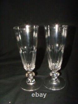 6 cut crystal flutes from Baccarat, Caton model, late 19th century