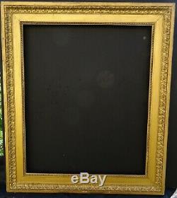 # 713 Framework Early Wood Xixth And Stucco Golden Frame For 66.3 X 55 CM