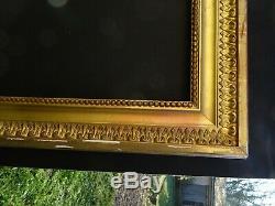 # 714 Framework Early Wood Xixth And Stucco For Golden Frame 65 X 54.8 CM