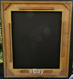 # 714 Framework Early Wood Xixth And Stucco For Golden Frame 65 X 54.8 CM