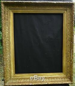 # 727 Grand Framework Xixth Wood And Stucco Golden Chassis 74.8 X 60.8 CM