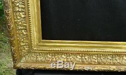 # 727 Grand Framework Xixth Wood And Stucco Golden Chassis 74.8 X 60.8 CM