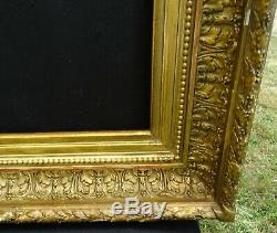 # 727 Grand Framework Xixth Wood And Stucco Golden Chassis 74.8 X 60.8 CM