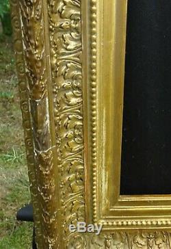 # 727 Grand Framework Xixth Wood And Stucco Golden Chassis 74.8 X 60.8 CM