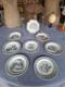 8 Talking Plates In Montereau Faience By Legros Coquelet 19th Century