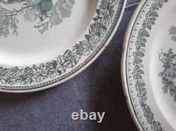 8 Talking Plates in Montereau Faience by Legros Coquelet 19th Century 8 Talking Plates in Montereau Faience by Legros Coquelet 19th Century