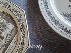 8 Talking Plates in Montereau Faience by Legros Coquelet 19th Century 8 Talking Plates in Montereau Faience by Legros Coquelet 19th Century