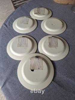 8 Talking Plates in Montereau Faience by Legros Coquelet 19th Century 8 Talking Plates in Montereau Faience by Legros Coquelet 19th Century
