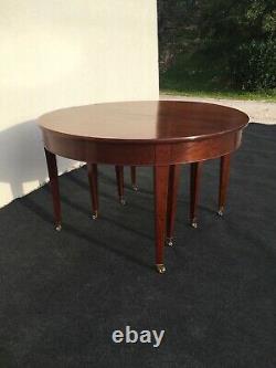 8-foot Louis XVI Mahogany Dining Table, 19th Century Era