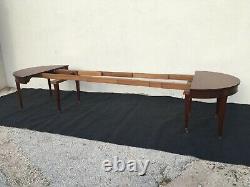 8-foot Louis XVI Mahogany Dining Table, 19th Century Era