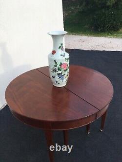 8-foot Louis XVI Mahogany Dining Table, 19th Century Era