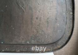 ANCIENT LARGE PLATEAU in COPPER Engraved Flowers EMPIRE PERIOD 19th Century Palmettes