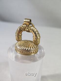 ANCIENT PRETTY LITTLE SEAL CHARM IN 18 CARAT GOLD RESTORATION PERIOD 19TH CENTURY