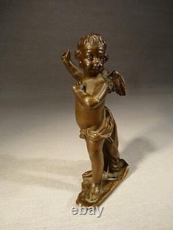 ANTIQUE BRONZE SCULPTURE DEPICTING A LOVE ANGEL FROM THE 19th CENTURY