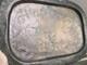 Antique Large Brass Plate Engraved Flowers Empire Period 19th Century Palmettes