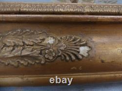 ANTIQUE PRETTY FRAME RESTORATION PERIOD CHARLES X WOOD GILDED STUCCO 19th CENTURY